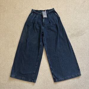 Levis Made Crafted Womens Jeans Wide Leg Dark Wash Blue Size 28/28 NWT